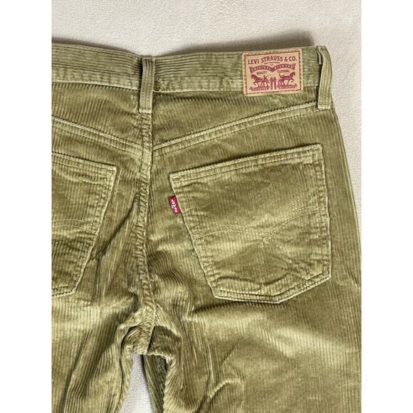 Levis‎ Pants Womens 30x30 Green Corduroy Straight Leg Regular Fit Mid Rise Retro - Picture 11 of 13